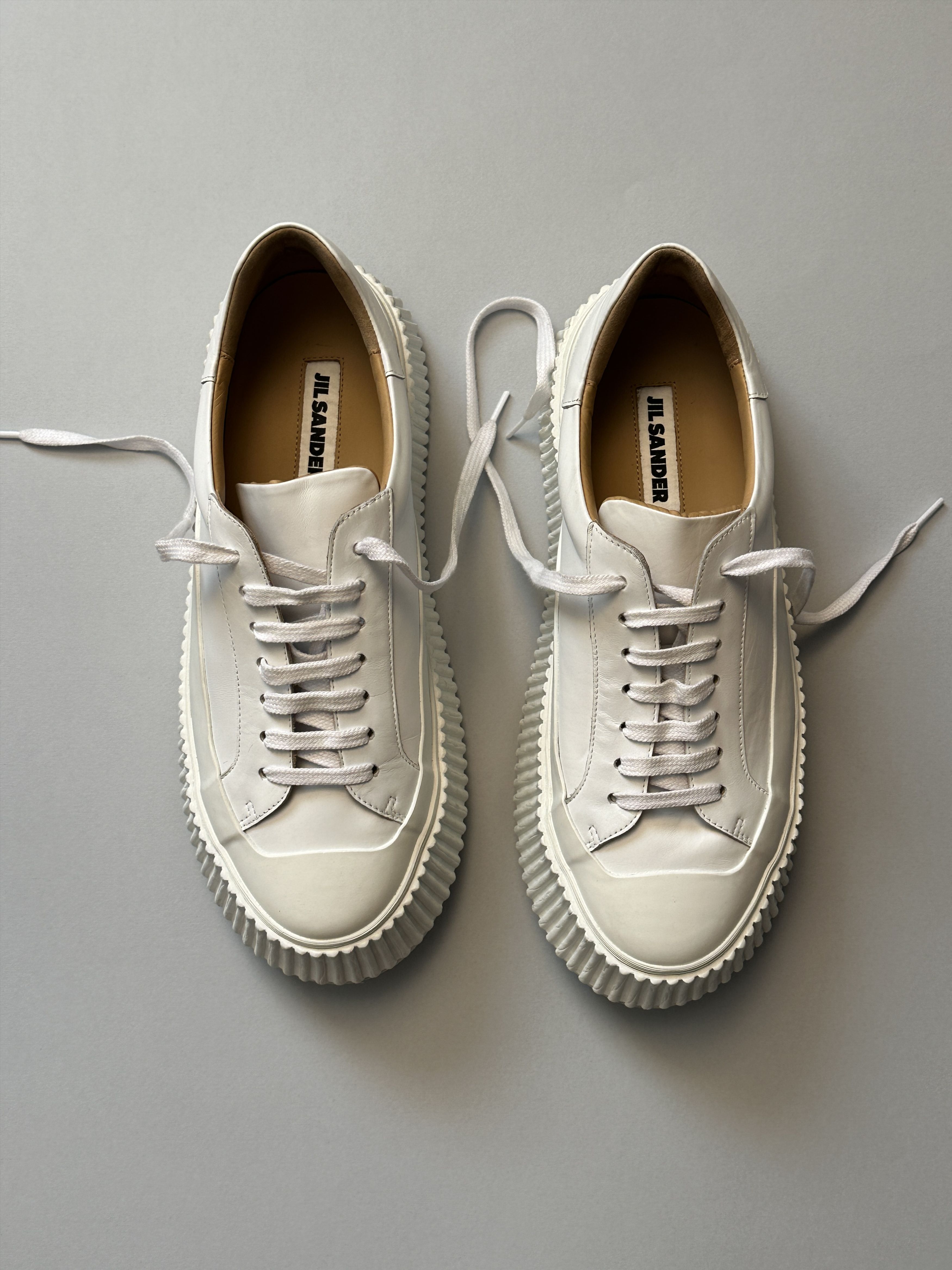 Jil Sander Jil Sander Vulcanized Low Top Leather Sneakers Size US 9 / IT 39 - 14 Thumbnail