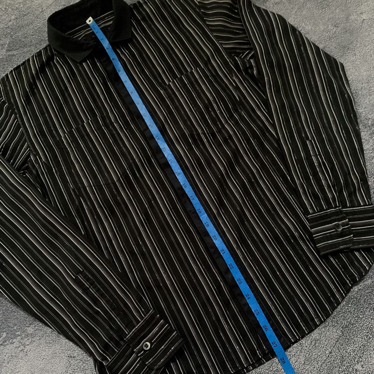 Issey Miyake × Pleats Please Issey Miyake × Tete Homme 🔥TETE HOMME stripes Hiden button and Double collarshirt Size US L / EU 52-54 / 3 - 8 Thumbnail