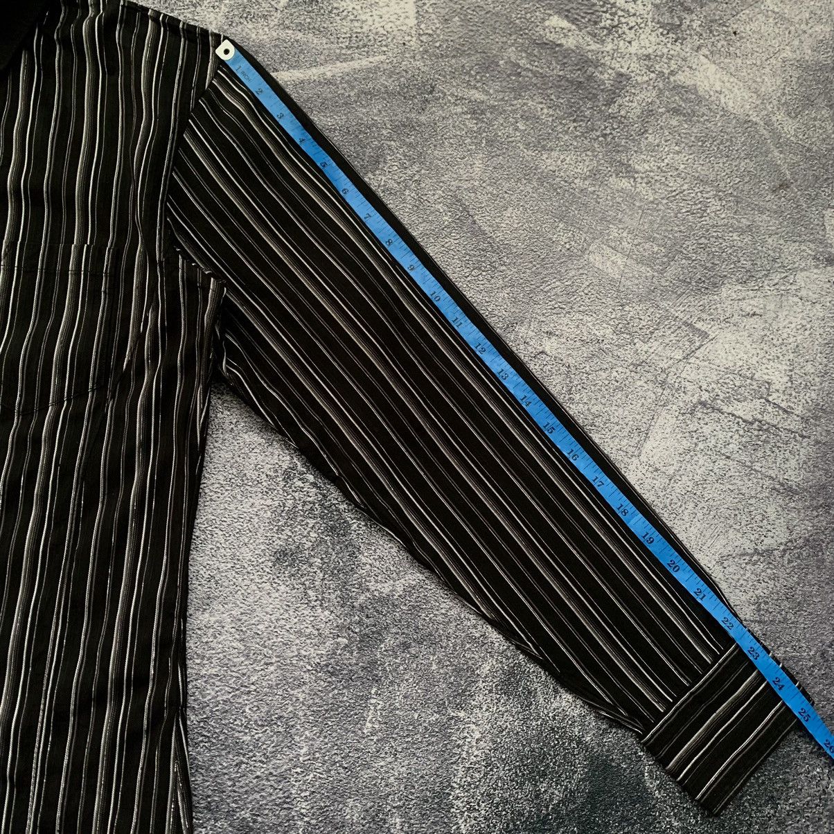 Issey Miyake × Pleats Please Issey Miyake × Tete Homme 🔥TETE HOMME stripes Hiden button and Double collarshirt Size US L / EU 52-54 / 3 - 10 Thumbnail