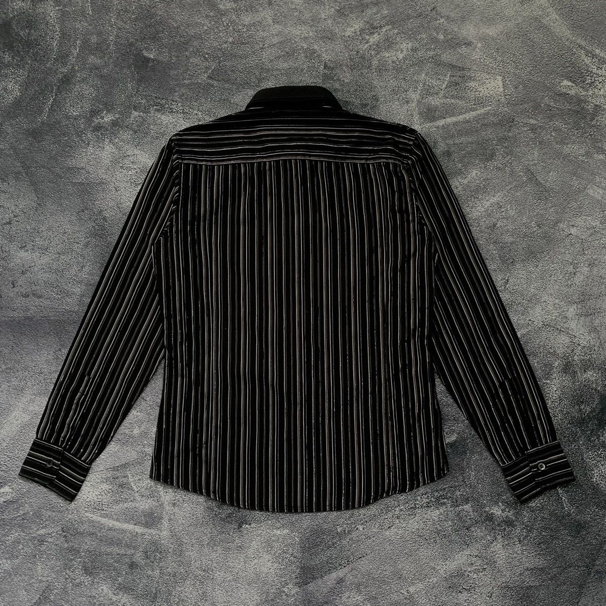Issey Miyake × Pleats Please Issey Miyake × Tete Homme 🔥TETE HOMME stripes Hiden button and Double collarshirt Size US L / EU 52-54 / 3 - 2 Thumbnail