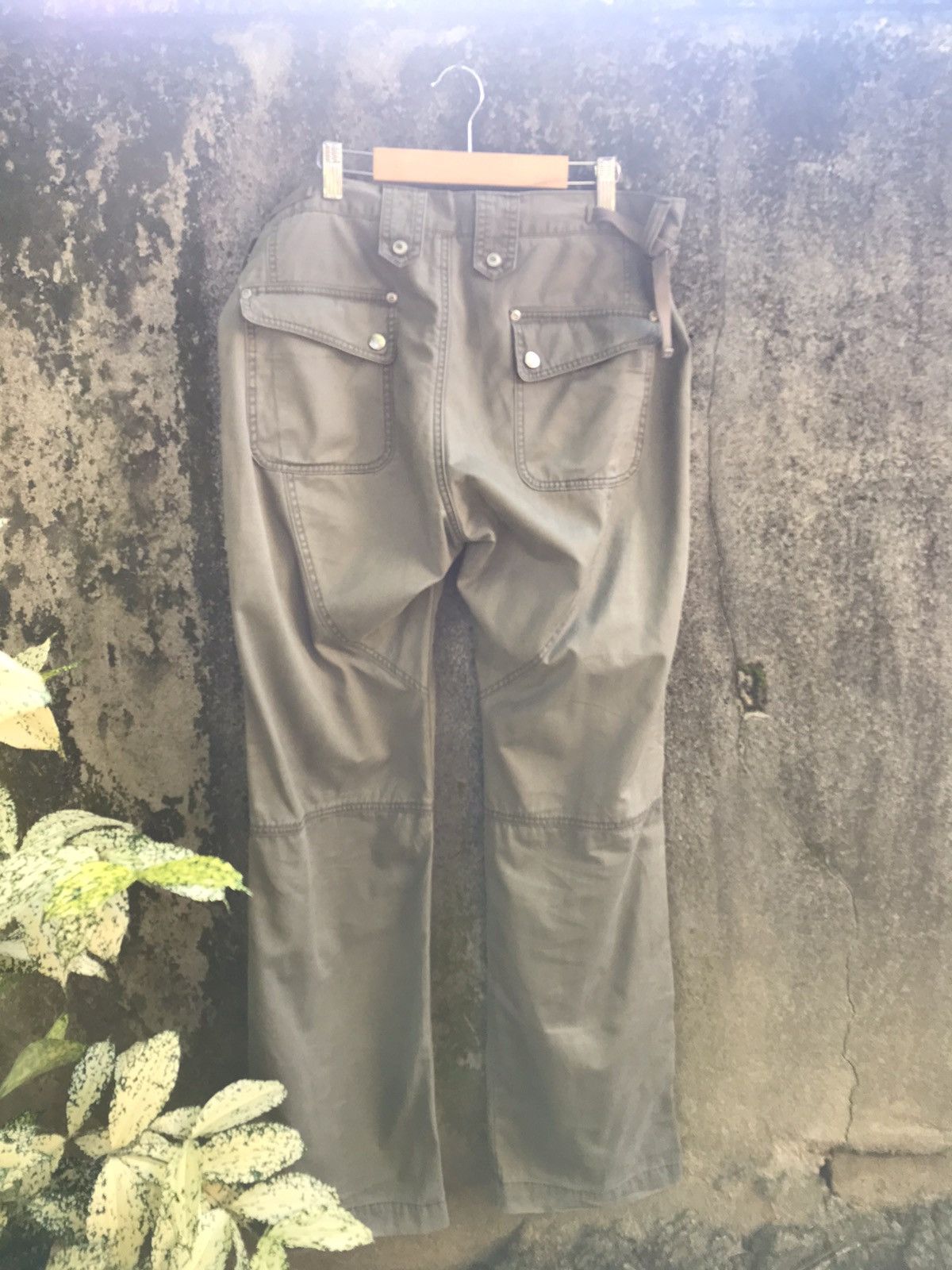 Japanese Brand Vtg Baressi Milano Moda Punk Bondage Tactical Cargo Pant Size US 35 - 5 Thumbnail