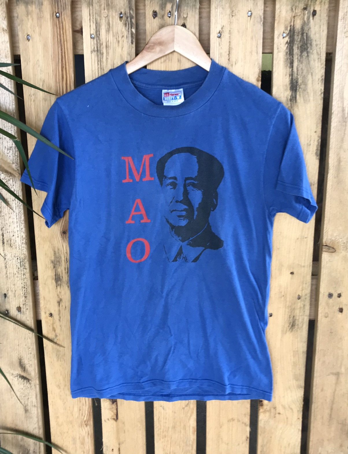 image of Archival Clothing x Seditionaries VTG 90's Mao Zedong Communists Punk Tee in Blue, Men's (Size Smal
