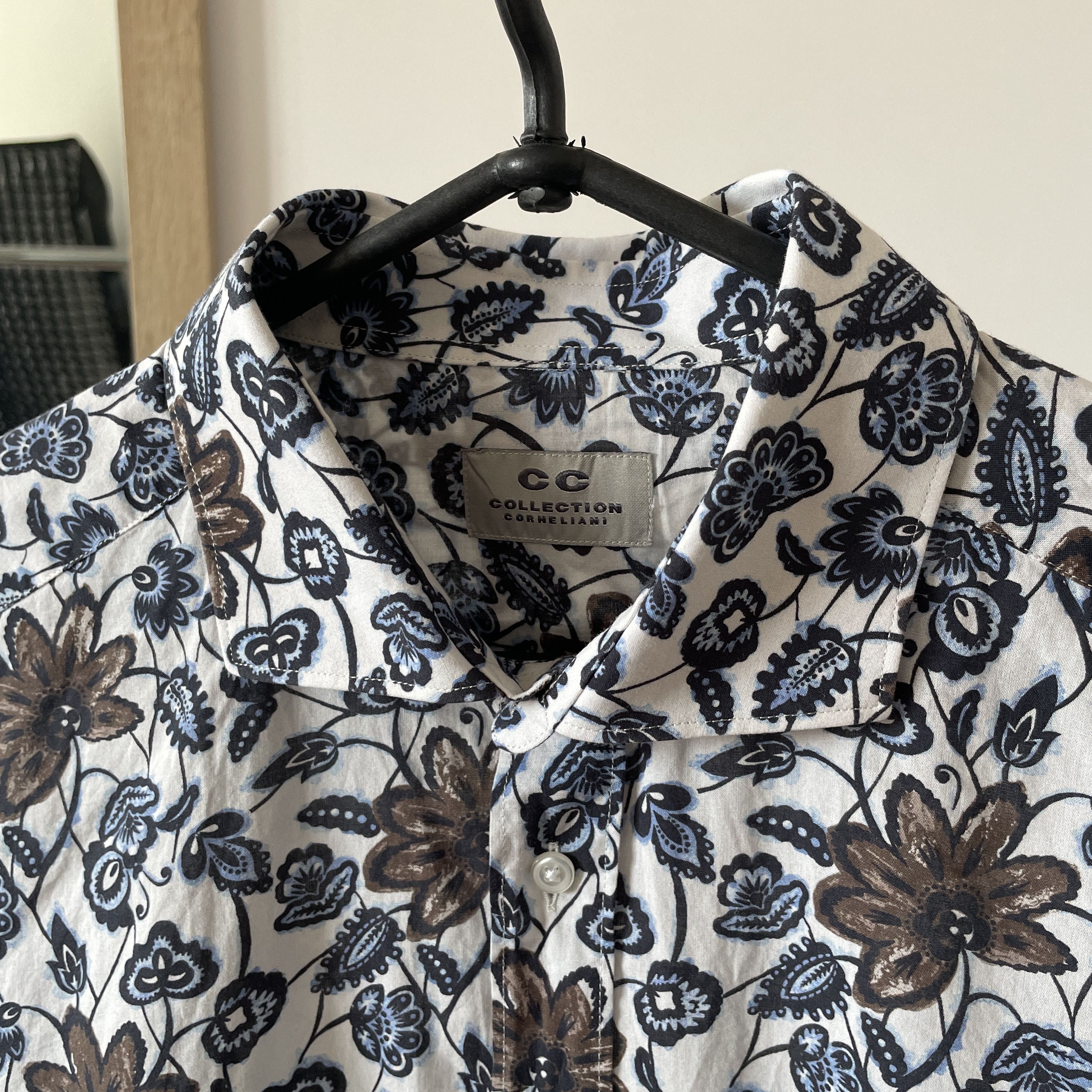 Corneliani Corneliani CC Collection Light Floral Shirt Size 41 Size 42R - 4 Thumbnail