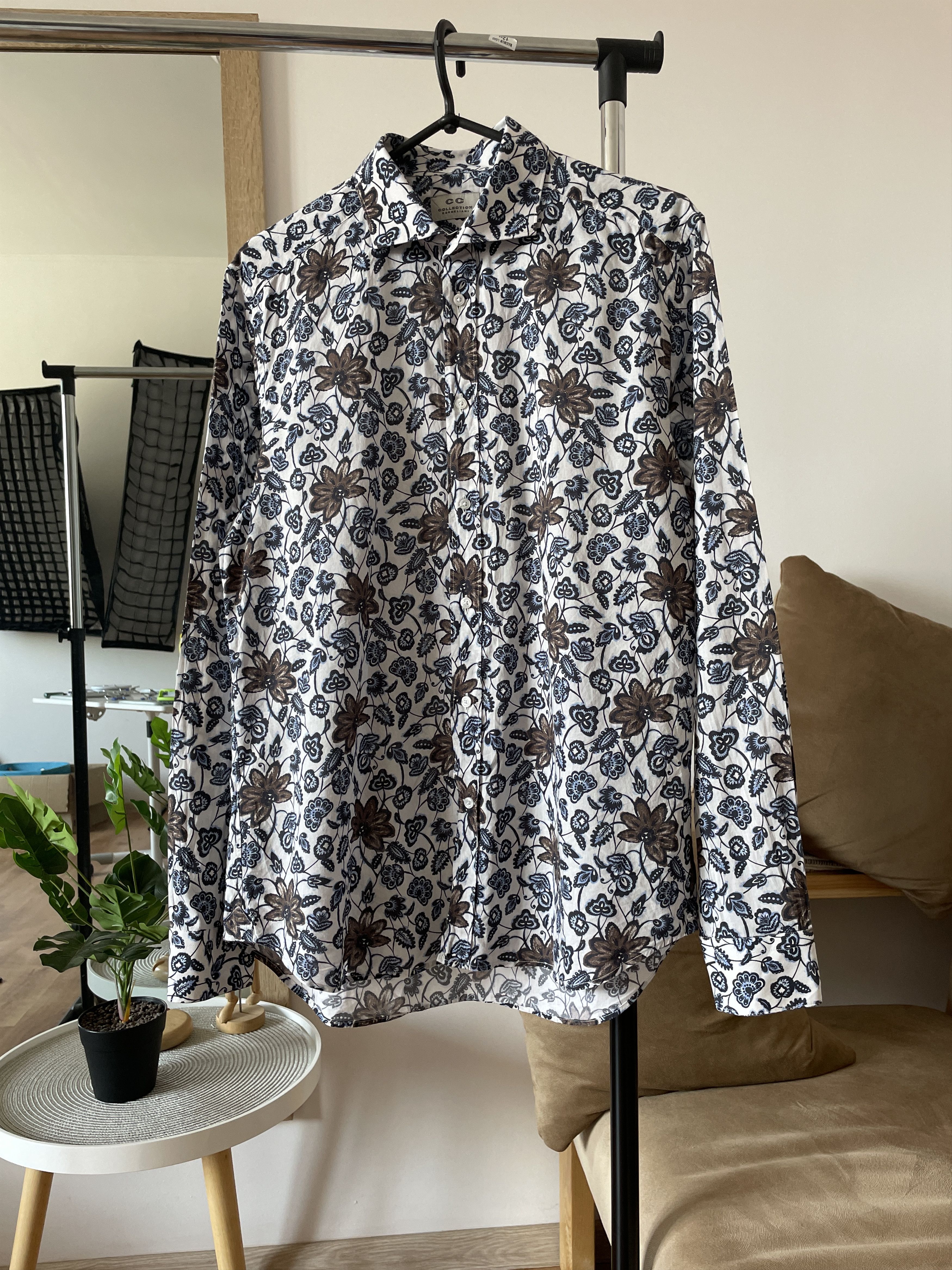 Corneliani Corneliani CC Collection Light Floral Shirt Size 41 Size 42R - 1 Thumbnail