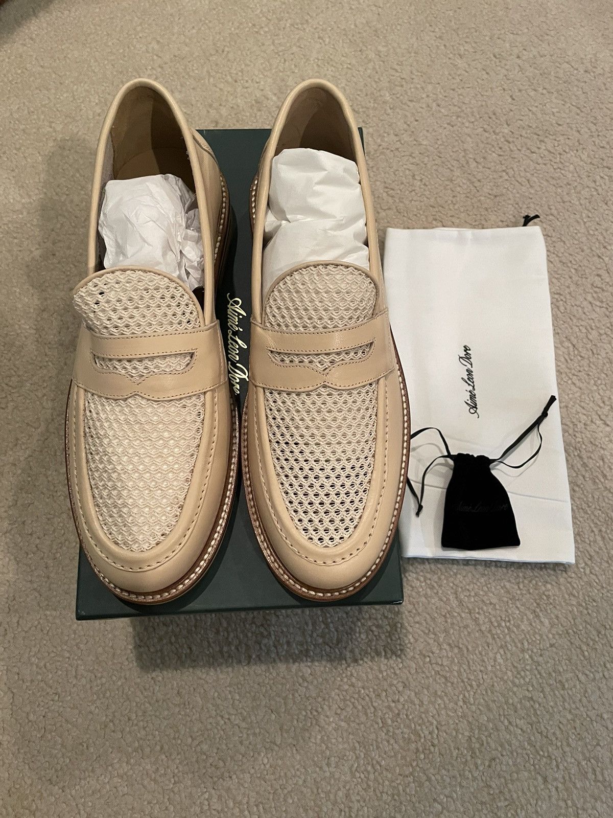 Aime Leon Dore Aime Leon Dore Cream Taverna Loafers | Grailed Aime Leon Dore Aime Leon Dore Cream Taverna Loafers | Grailed