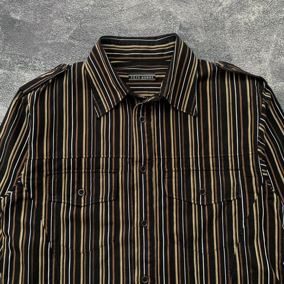 Issey Miyake × Pleats Please Issey Miyake × Tete Homme LAST DROP🔥TETE HOMME Stripes Long sleeve shirt Size US L / EU 52-54 / 3 - 3 Thumbnail
