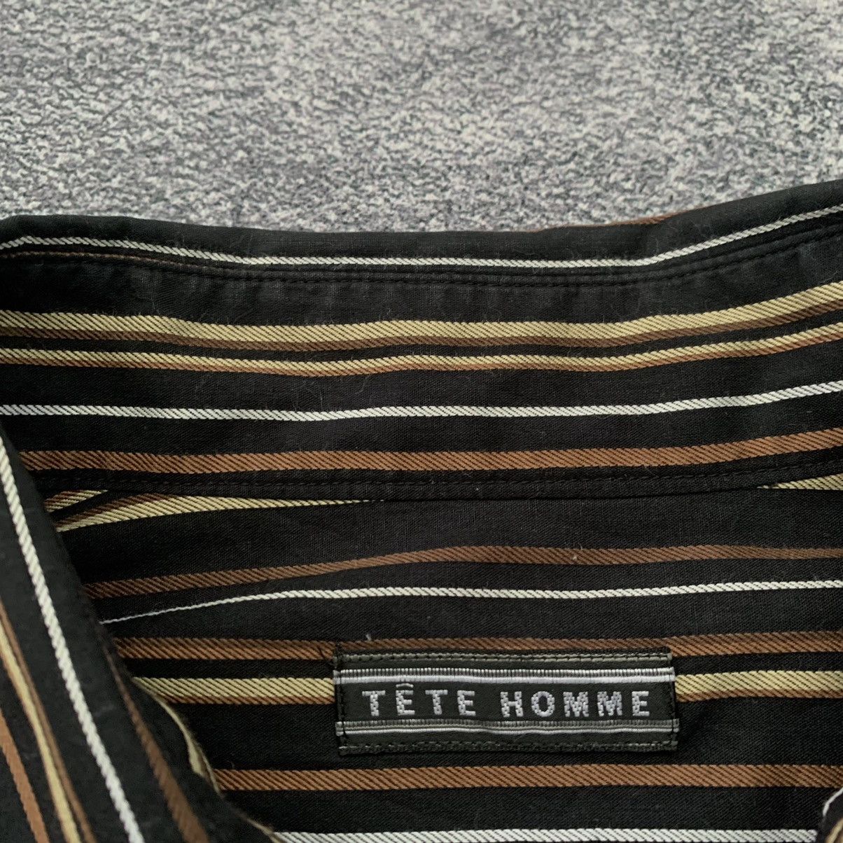 Issey Miyake × Pleats Please Issey Miyake × Tete Homme LAST DROP🔥TETE HOMME Stripes Long sleeve shirt Size US L / EU 52-54 / 3 - 4 Thumbnail