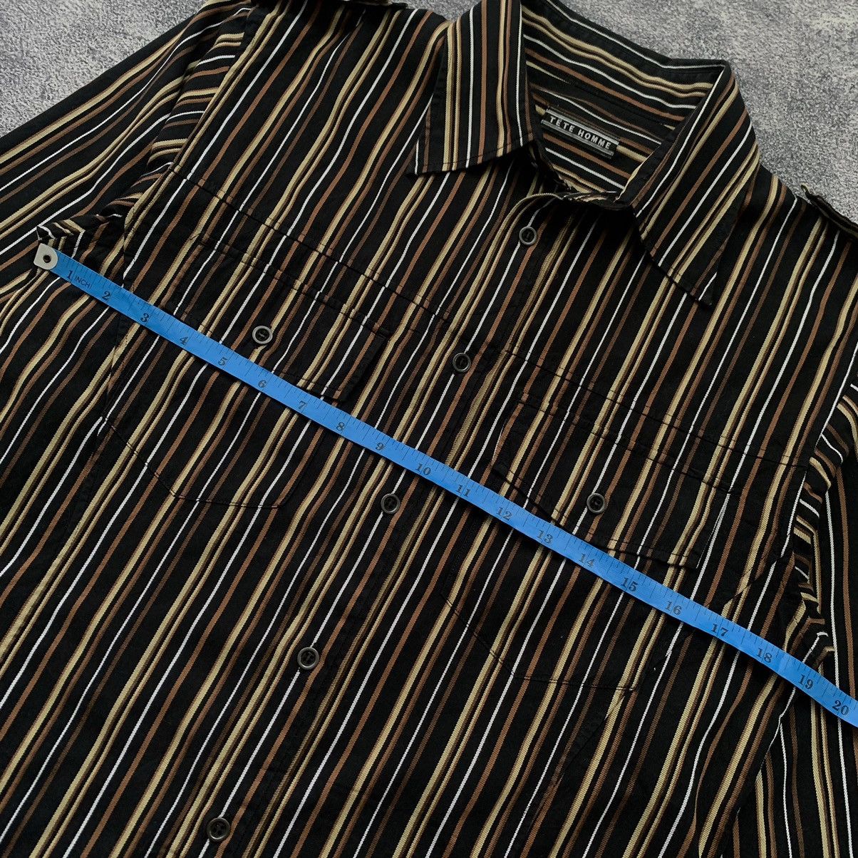 Issey Miyake × Pleats Please Issey Miyake × Tete Homme LAST DROP🔥TETE HOMME Stripes Long sleeve shirt Size US L / EU 52-54 / 3 - 10 Thumbnail