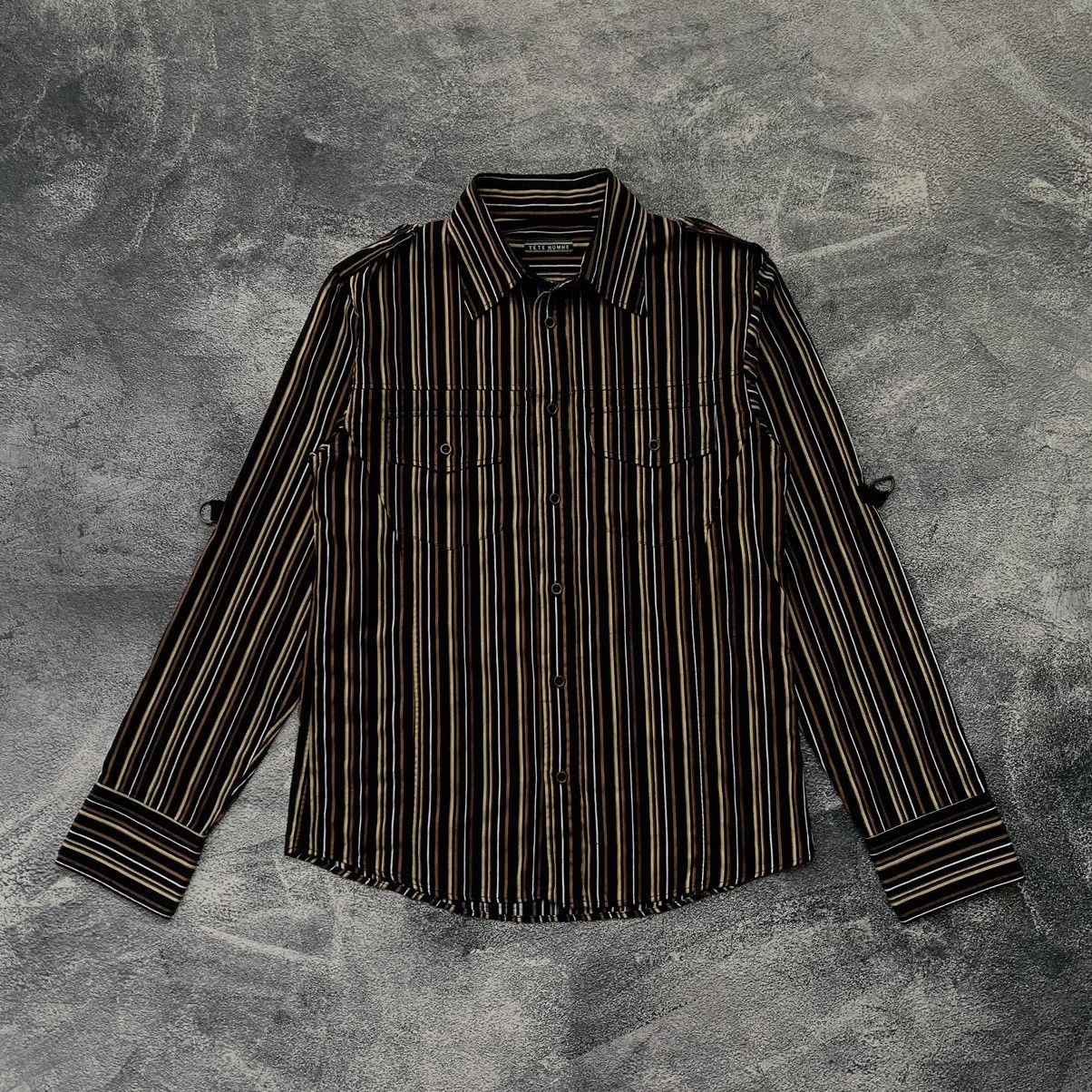 Issey Miyake × Pleats Please Issey Miyake × Tete Homme LAST DROP🔥TETE HOMME Stripes Long sleeve shirt Size US L / EU 52-54 / 3 - 1 Thumbnail