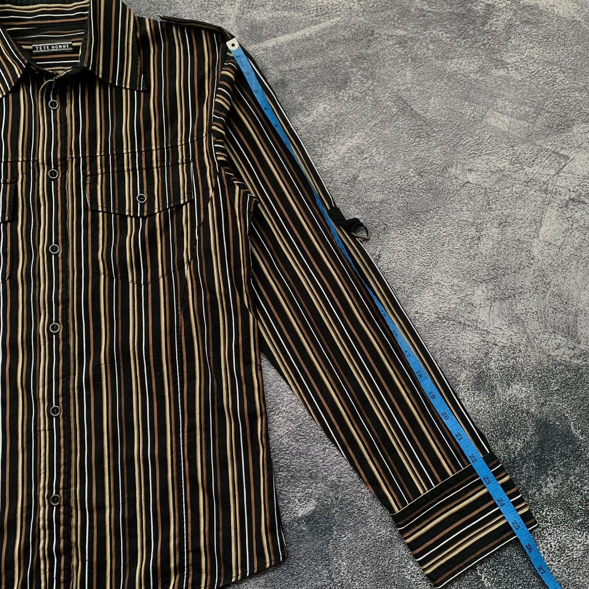 Issey Miyake × Pleats Please Issey Miyake × Tete Homme LAST DROP🔥TETE HOMME Stripes Long sleeve shirt Size US L / EU 52-54 / 3 - 13 Thumbnail
