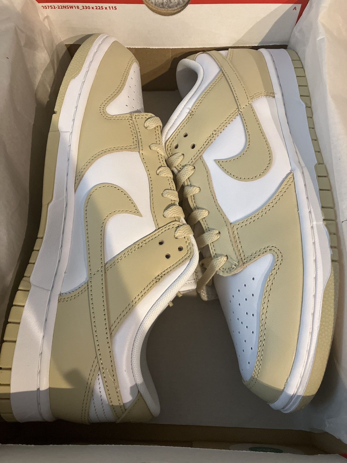 image of Nike Dunk Low Bttys Size 11 Shoes in White/Gold, Men's