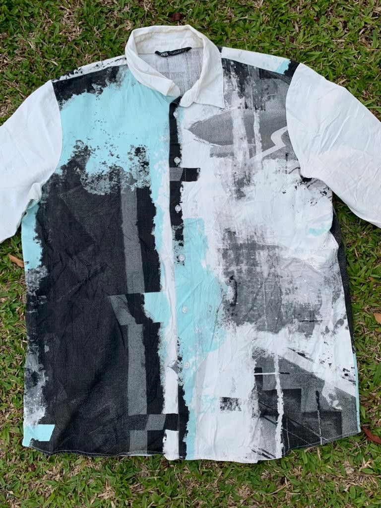 Zara Zara Flannel Art Design Size US XL / EU 56 / 4 - 5 Thumbnail