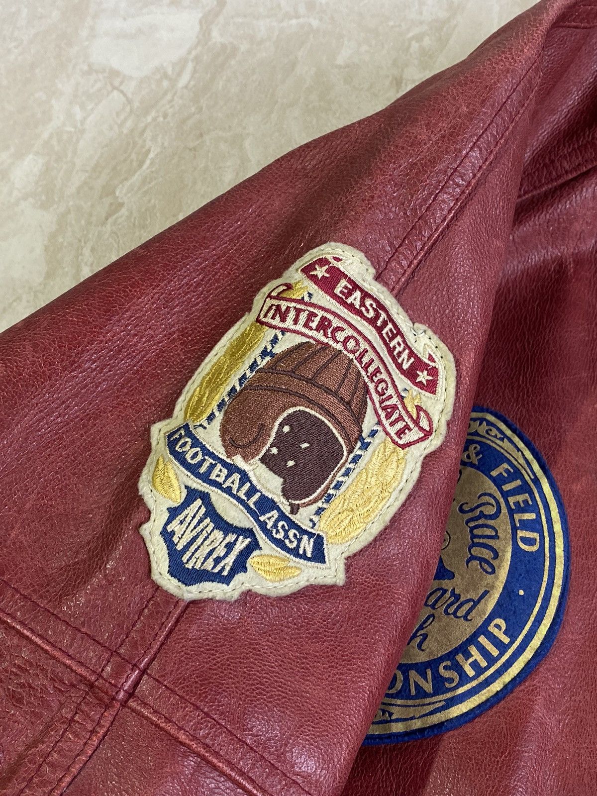 Avirex Avirex vintage rare leather varsity bomber Size US XL / EU 56 / 4 - 23 Thumbnail