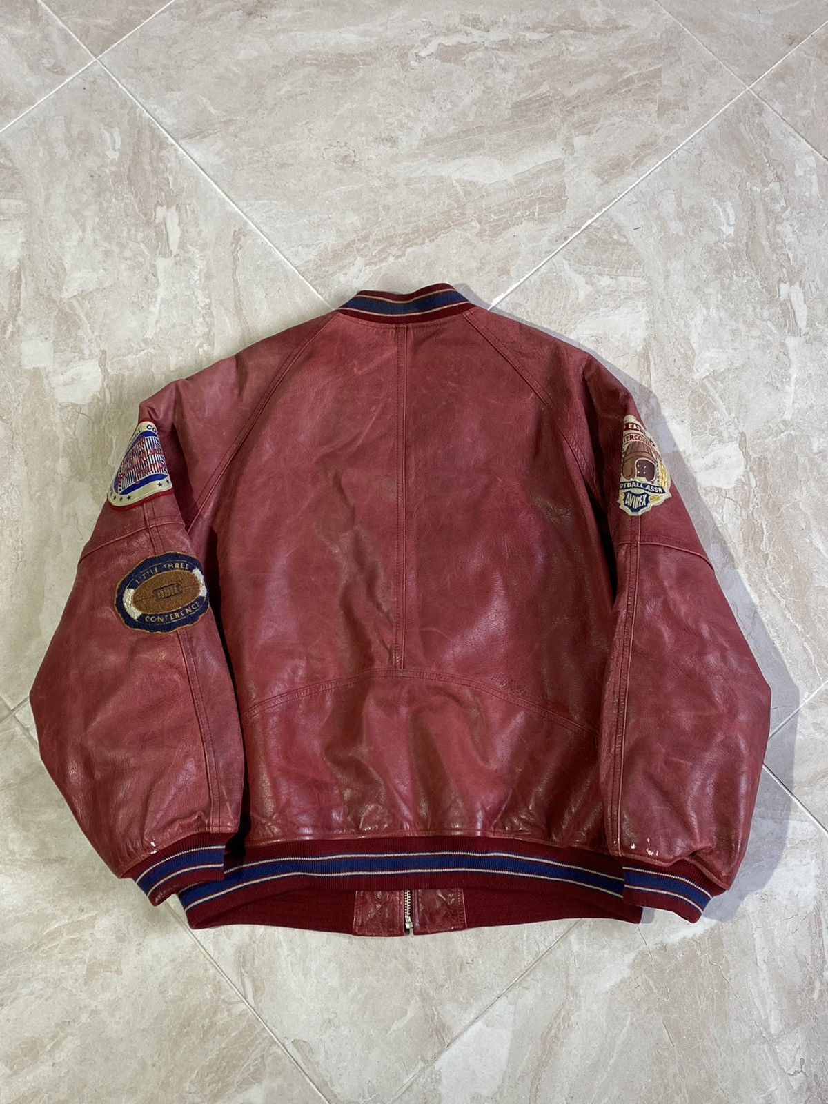 Avirex Avirex vintage rare leather varsity bomber Size US XL / EU 56 / 4 - 24 Thumbnail