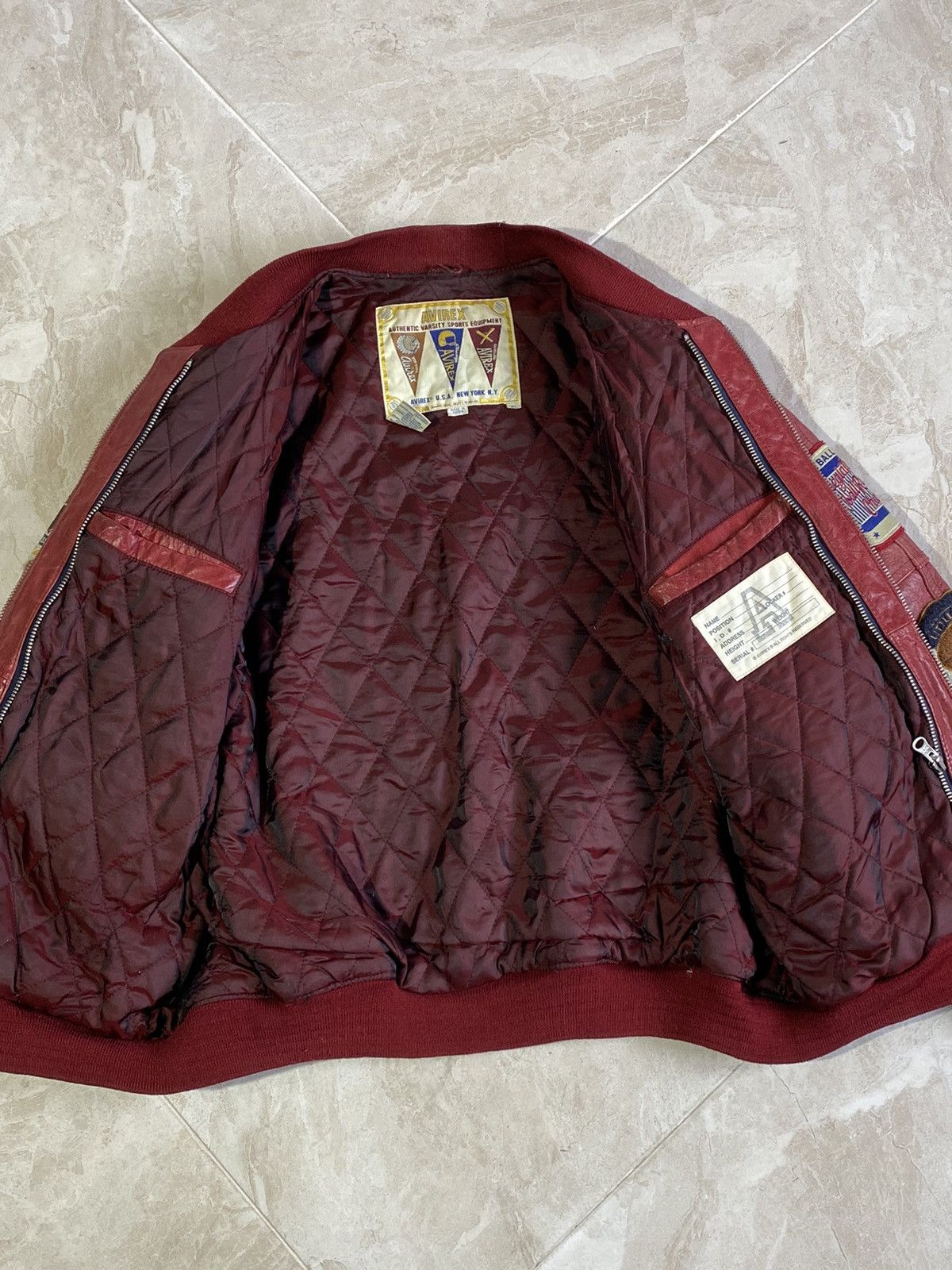 Avirex Avirex vintage rare leather varsity bomber Size US XL / EU 56 / 4 - 14 Thumbnail