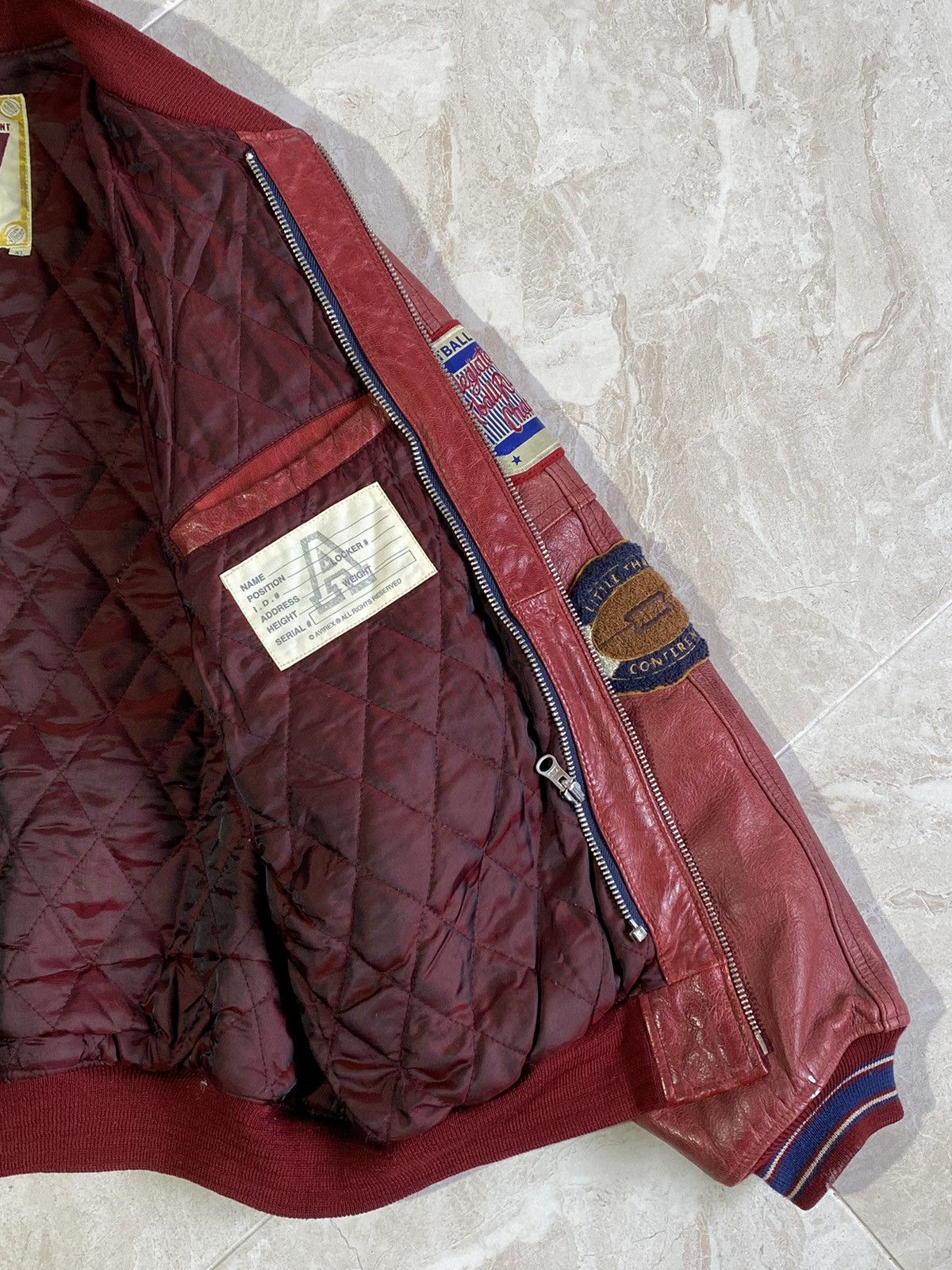 Avirex Avirex vintage rare leather varsity bomber Size US XL / EU 56 / 4 - 15 Thumbnail