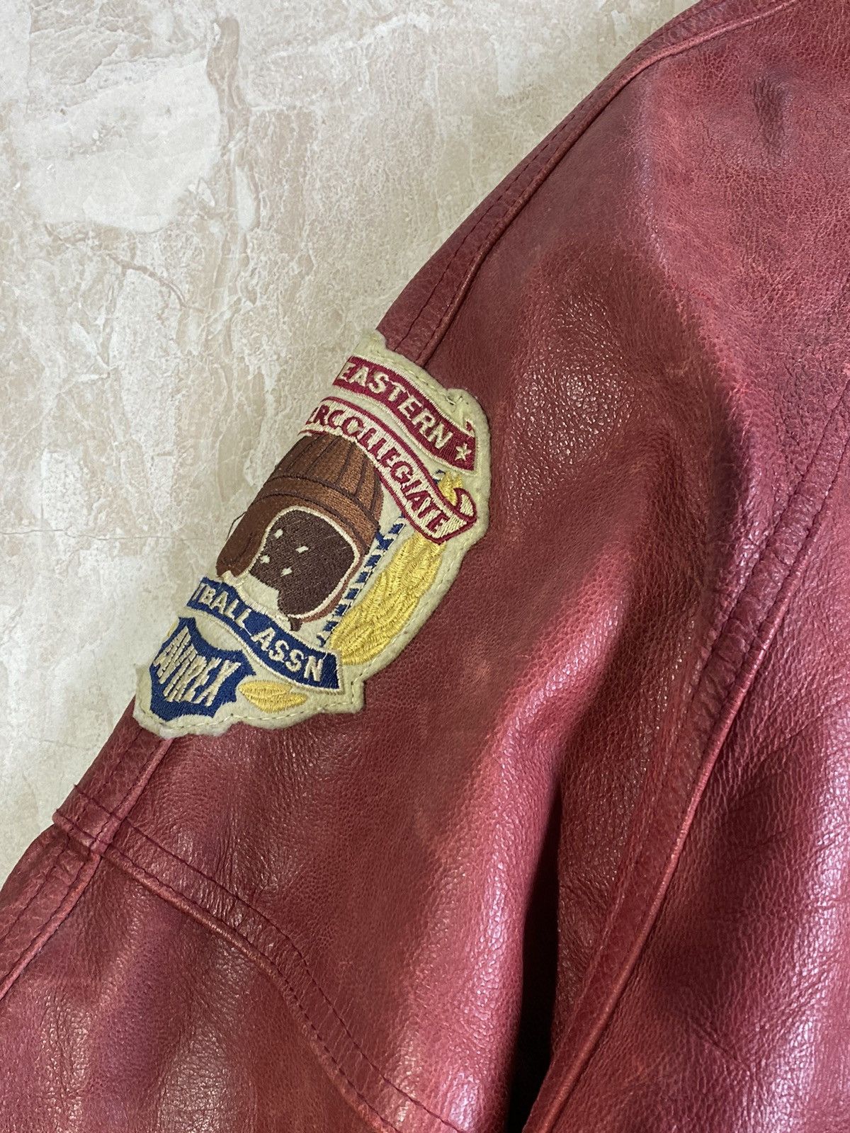 Avirex Avirex vintage rare leather varsity bomber Size US XL / EU 56 / 4 - 12 Thumbnail