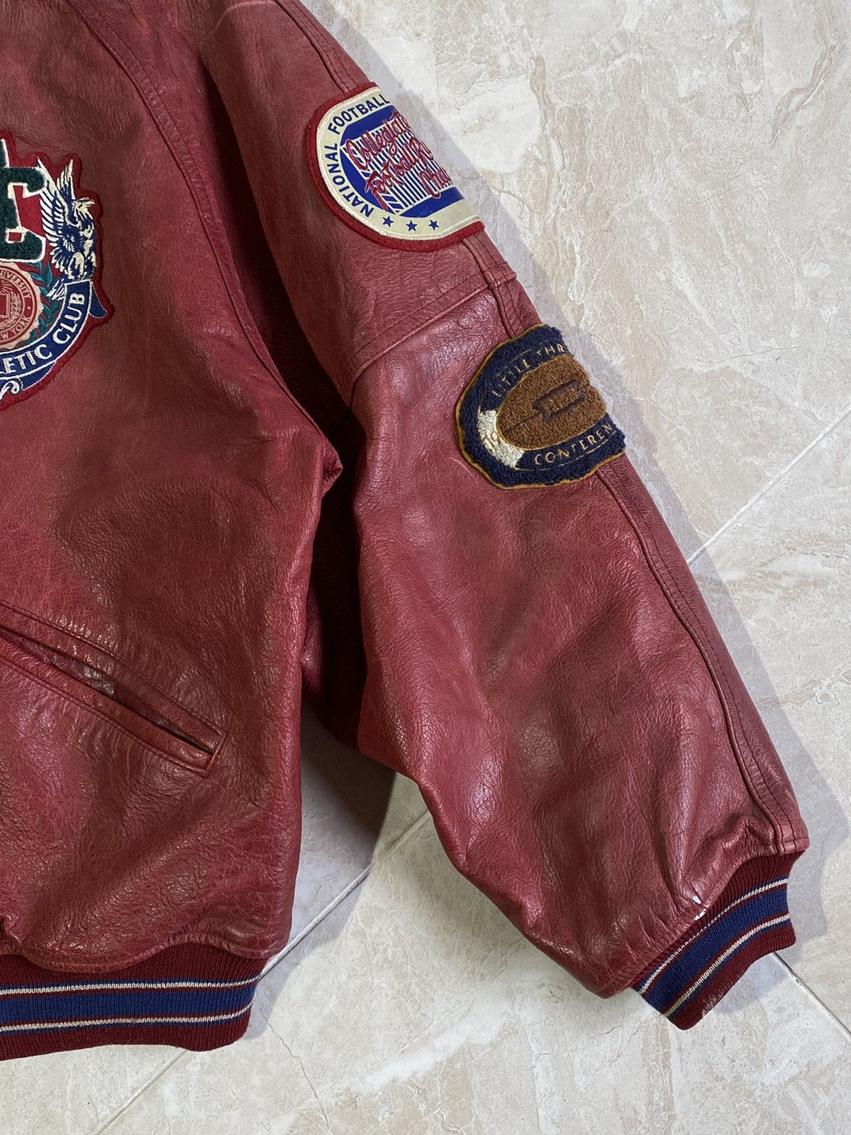 Avirex Avirex vintage rare leather varsity bomber Size US XL / EU 56 / 4 - 5 Thumbnail