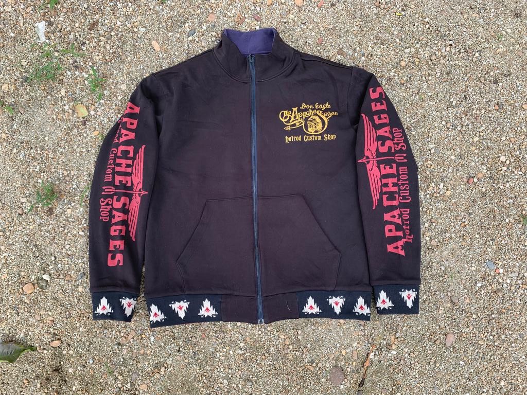 image of Designer Mws Red Indian Design Reversible Jacket, Men's (Size Medium)