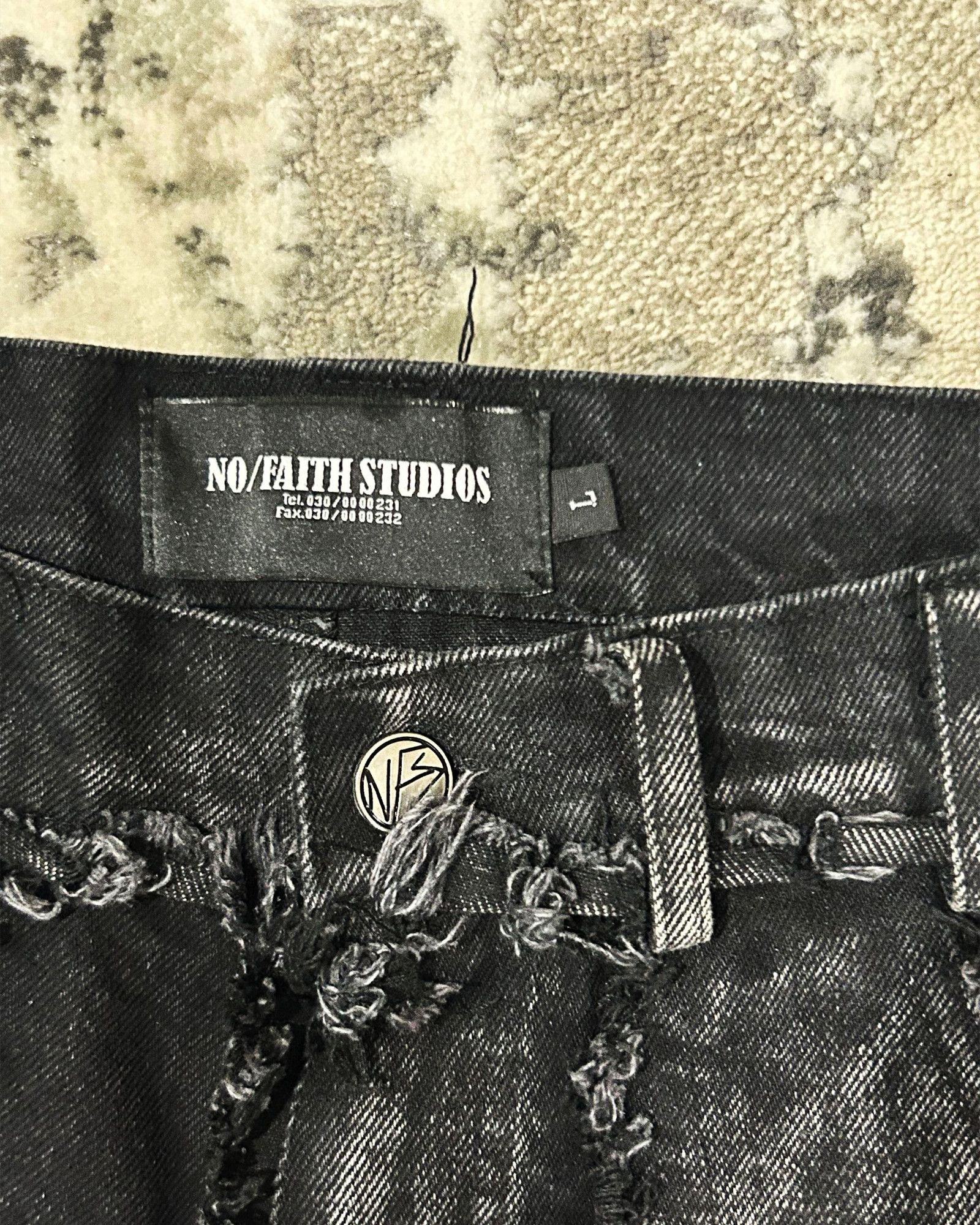Japanese Brand NO/FAITH STUDIOS FLARED DENIM 001 BLACK Size US 32 / EU 48 - 3 Thumbnail