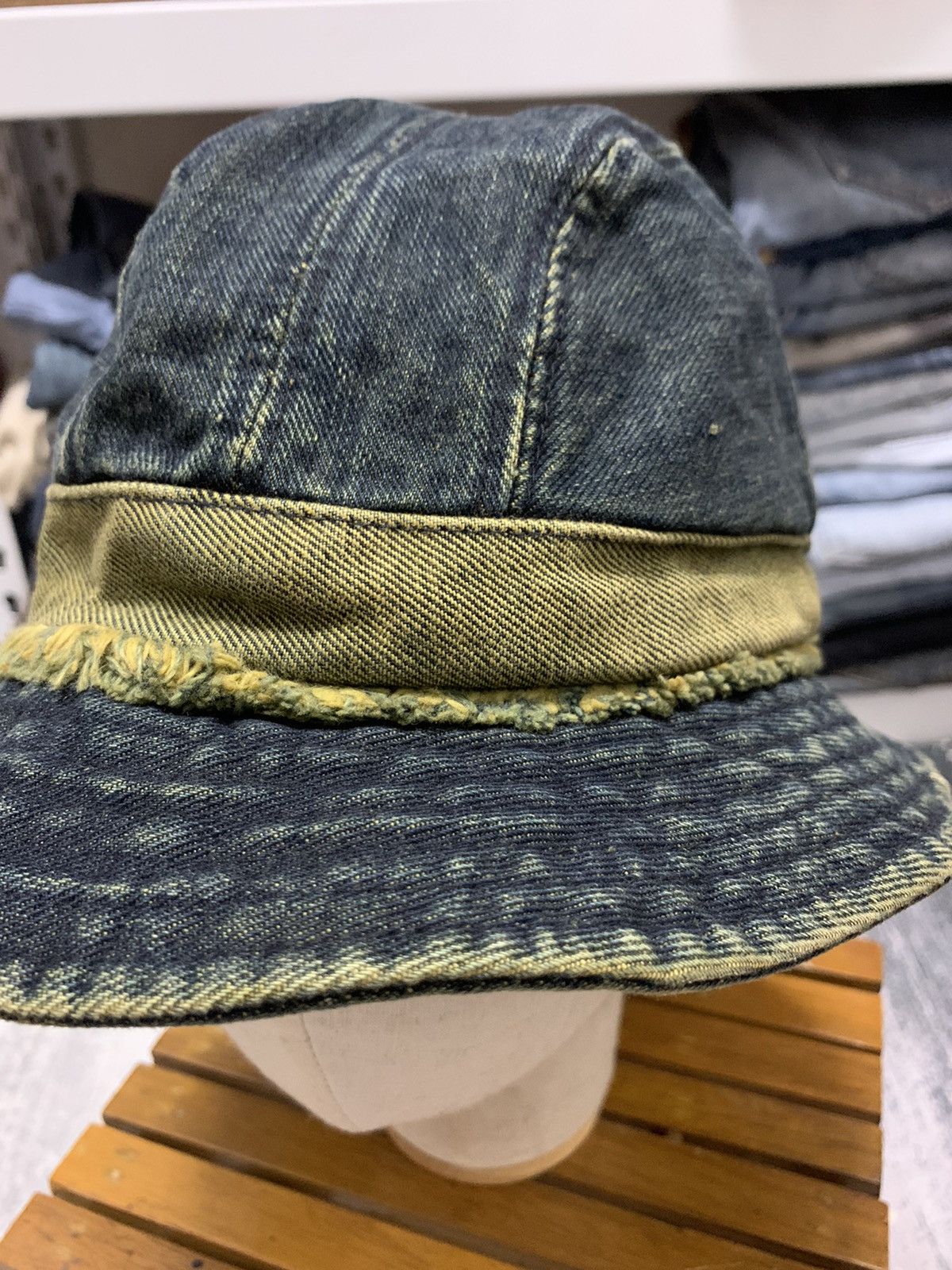 Japanese Brand Japanese Patchwork Denim Bucket Hat Inspired Kapital Hat Size ONE SIZE - 5 Thumbnail