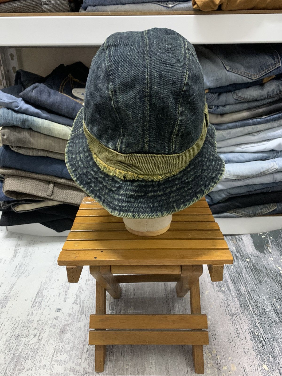 Japanese Brand Japanese Patchwork Denim Bucket Hat Inspired Kapital Hat Size ONE SIZE - 4 Thumbnail