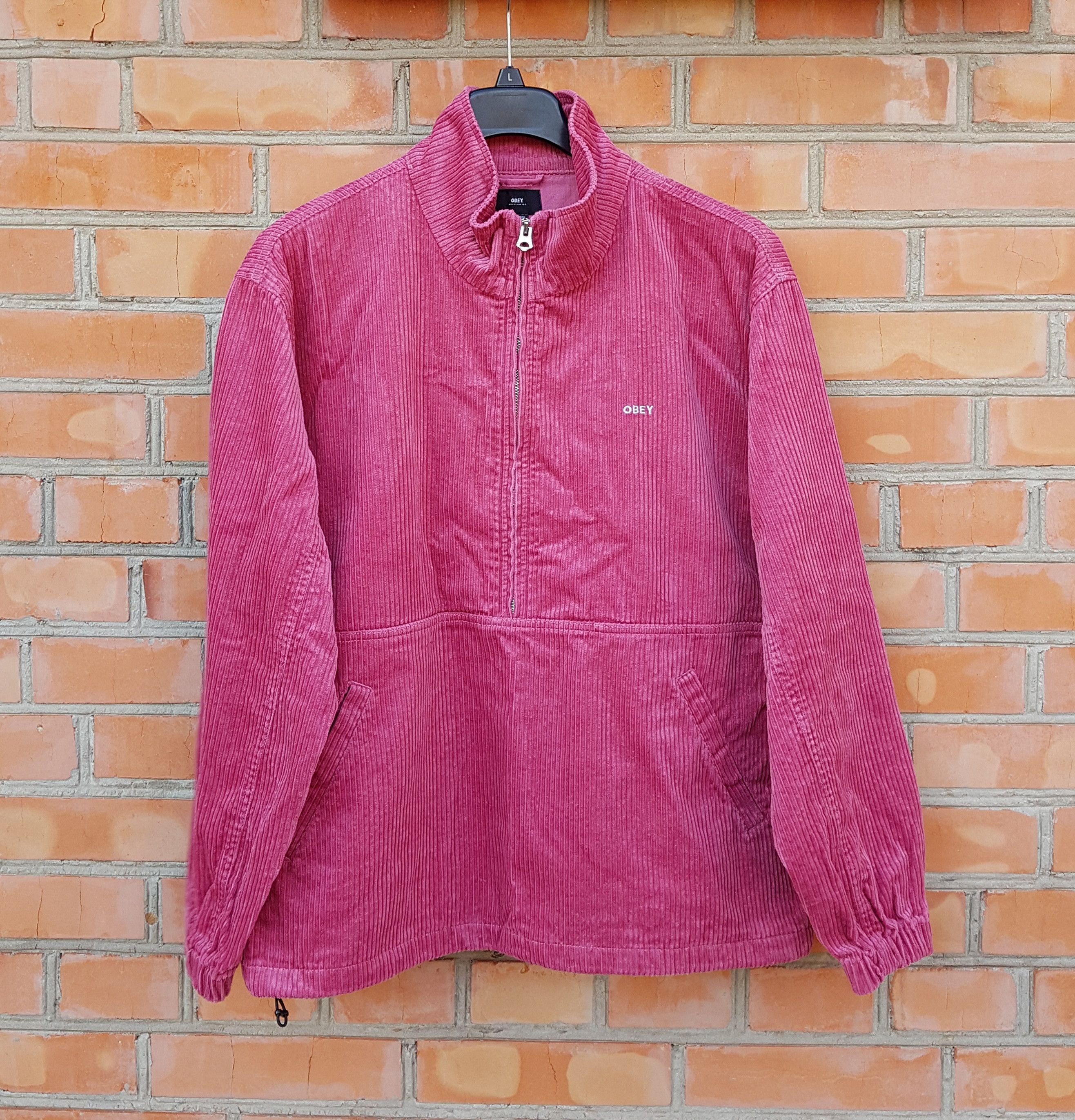 Obey Obey Corduroy Anorak Pullover Half Zip Top Jacket Size US L / EU 52-54 / 3 - 3 Thumbnail