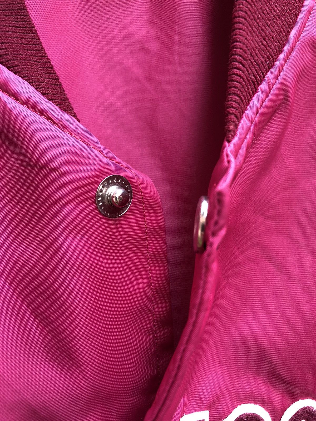Japanese Brand × Vintage Vintage 80's Varsity Jacket Front-snap Button Two Tone Size US L / EU 52-54 / 3 - 9 Thumbnail