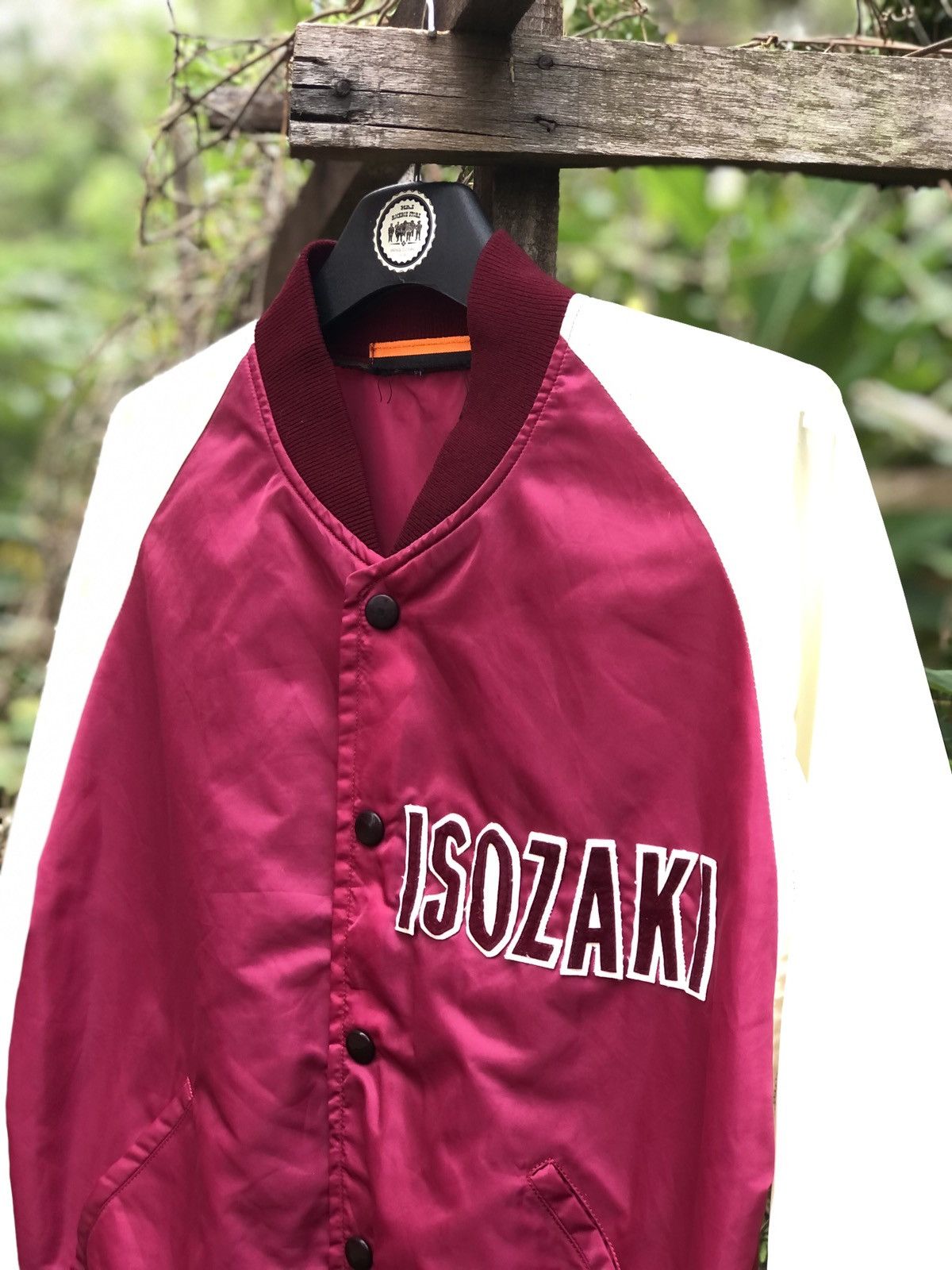 Japanese Brand × Vintage Vintage 80's Varsity Jacket Front-snap Button Two Tone Size US L / EU 52-54 / 3 - 2 Thumbnail
