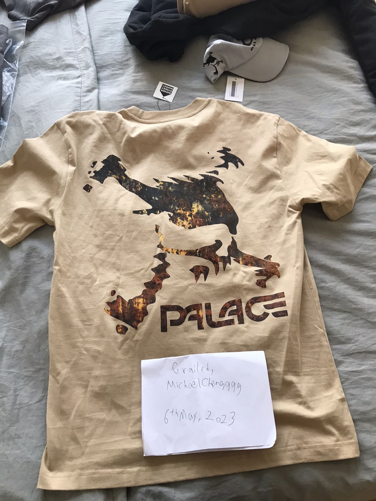 Palace Palace Oakley t shirt Sand | Grailed