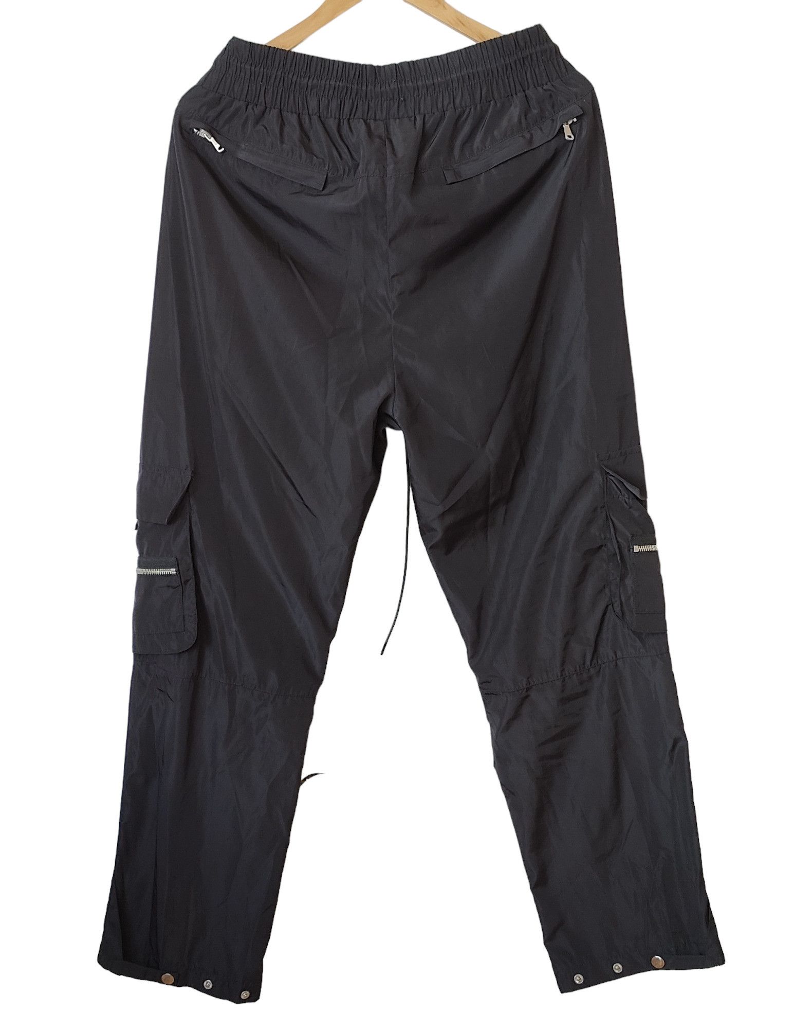 LFDY LFDY Nylon Black Zipper Cargo Sweatpants Pants RAVE Size US 34 / EU 50 - 2 Thumbnail