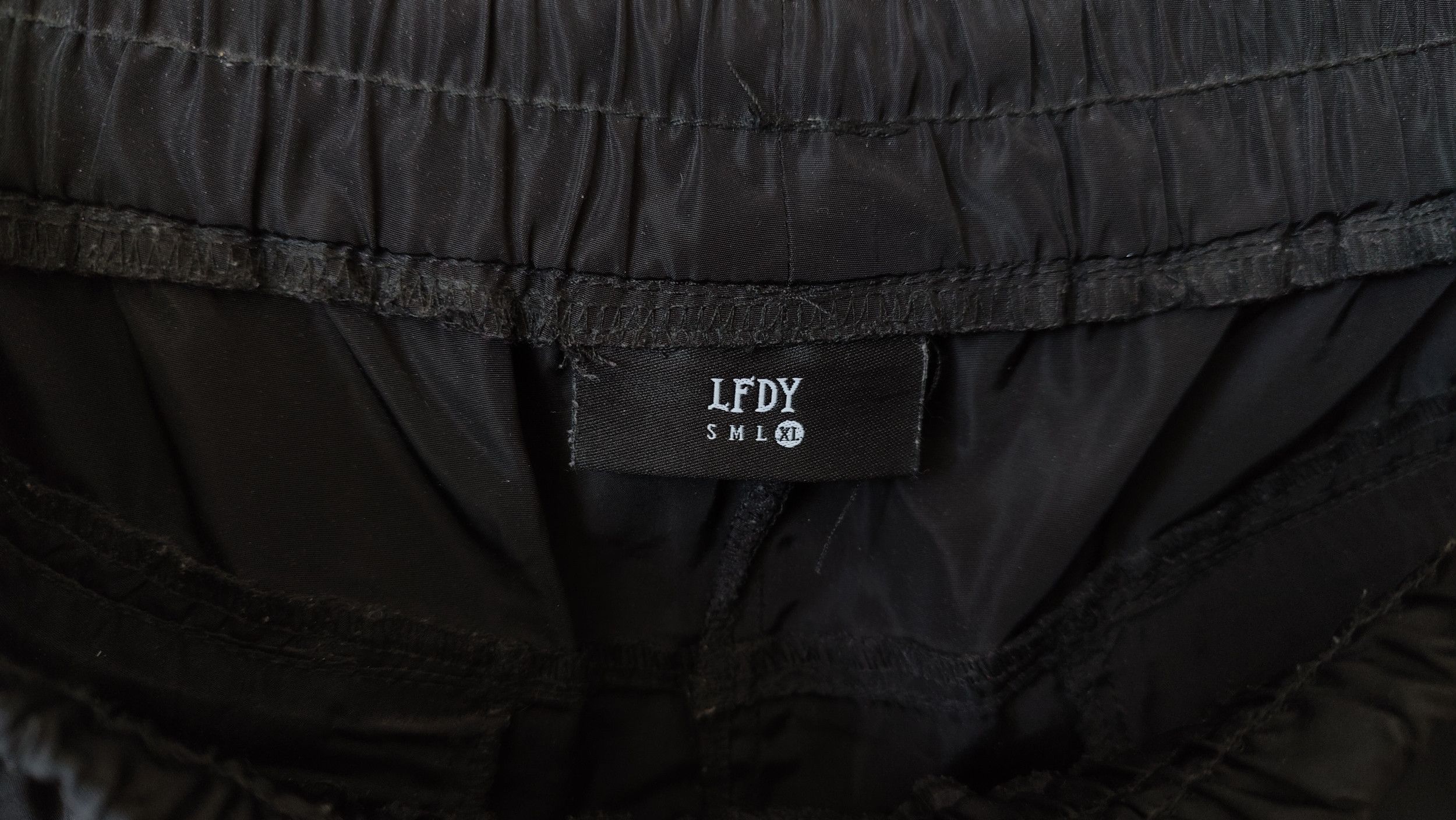LFDY LFDY Nylon Black Zipper Cargo Sweatpants Pants RAVE Size US 34 / EU 50 - 5 Thumbnail