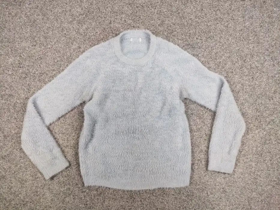Japanese Brand Vintage 90's Japanese Blue Mohair Style Fuzzy Sweater Hype Size M / US 6-8 / IT 42-44 - 5 Thumbnail
