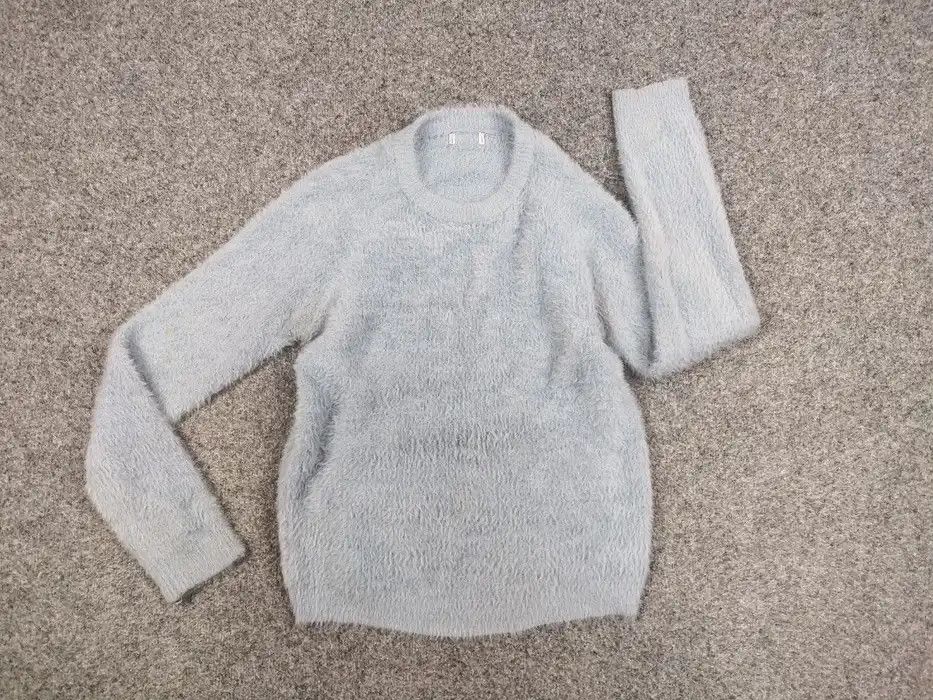 Japanese Brand Vintage 90's Japanese Blue Mohair Style Fuzzy Sweater Hype Size M / US 6-8 / IT 42-44 - 6 Thumbnail