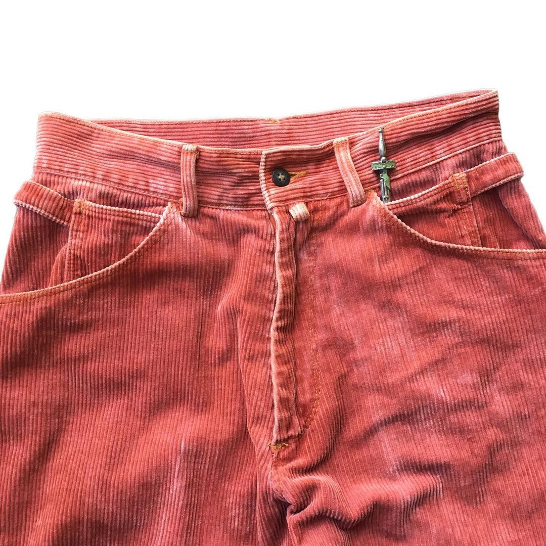 20471120 Issey Miyake Tete Homme Salmon Corduroy Pants Size US 28 / EU 44 - 2 Thumbnail