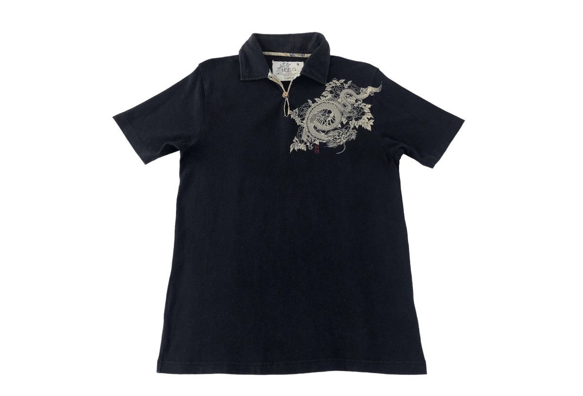 Japanese Brand Vintage Ikka Japaneseque Printed Dragon Design Polo Shirt Size US M / EU 48-50 / 2 - 1 Thumbnail