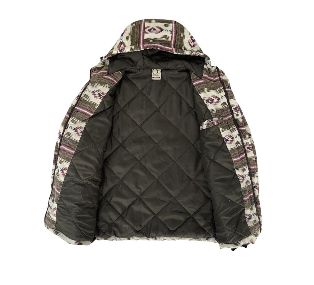 Japanese Brand Op Ocean Pacific Ethnic Design Quilted Lined Hooded Jacket Size US L / EU 52-54 / 3 - 7 Thumbnail