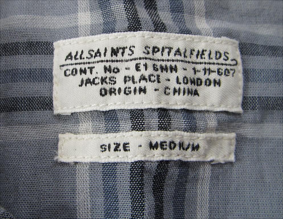 Allsaints ALLSAINTS with metal wire Fairfield Shirt Long Sleeve Size US M / EU 48-50 / 2 - 5 Thumbnail