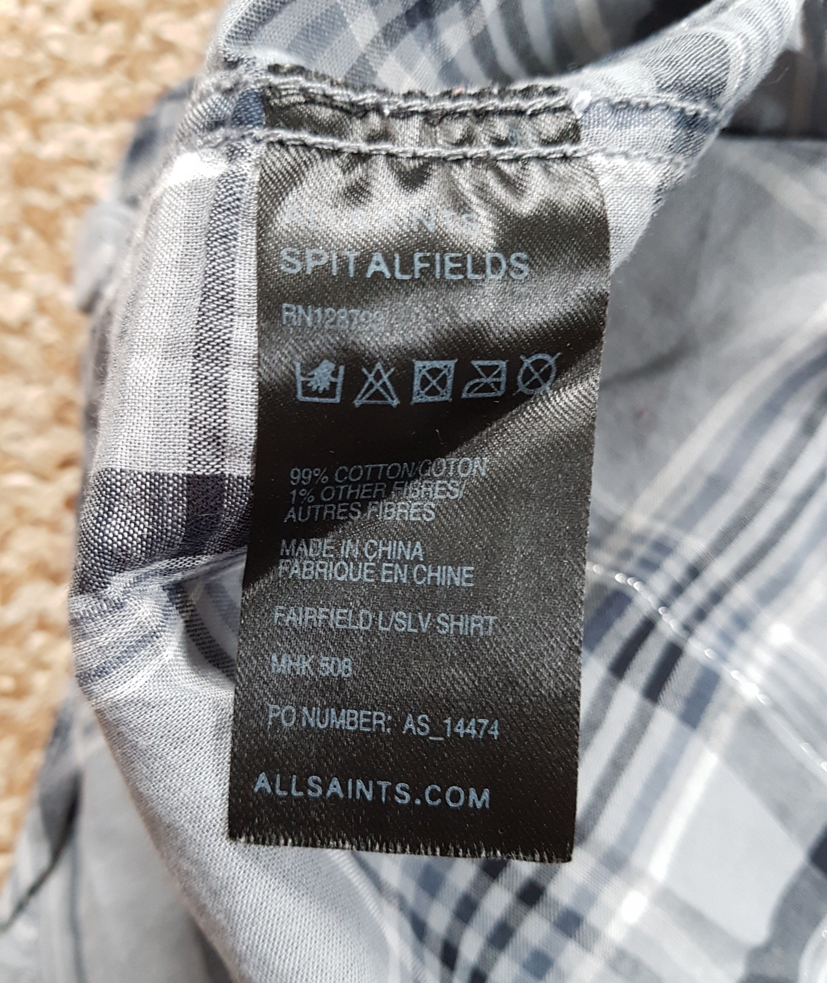 Allsaints ALLSAINTS with metal wire Fairfield Shirt Long Sleeve Size US M / EU 48-50 / 2 - 6 Thumbnail