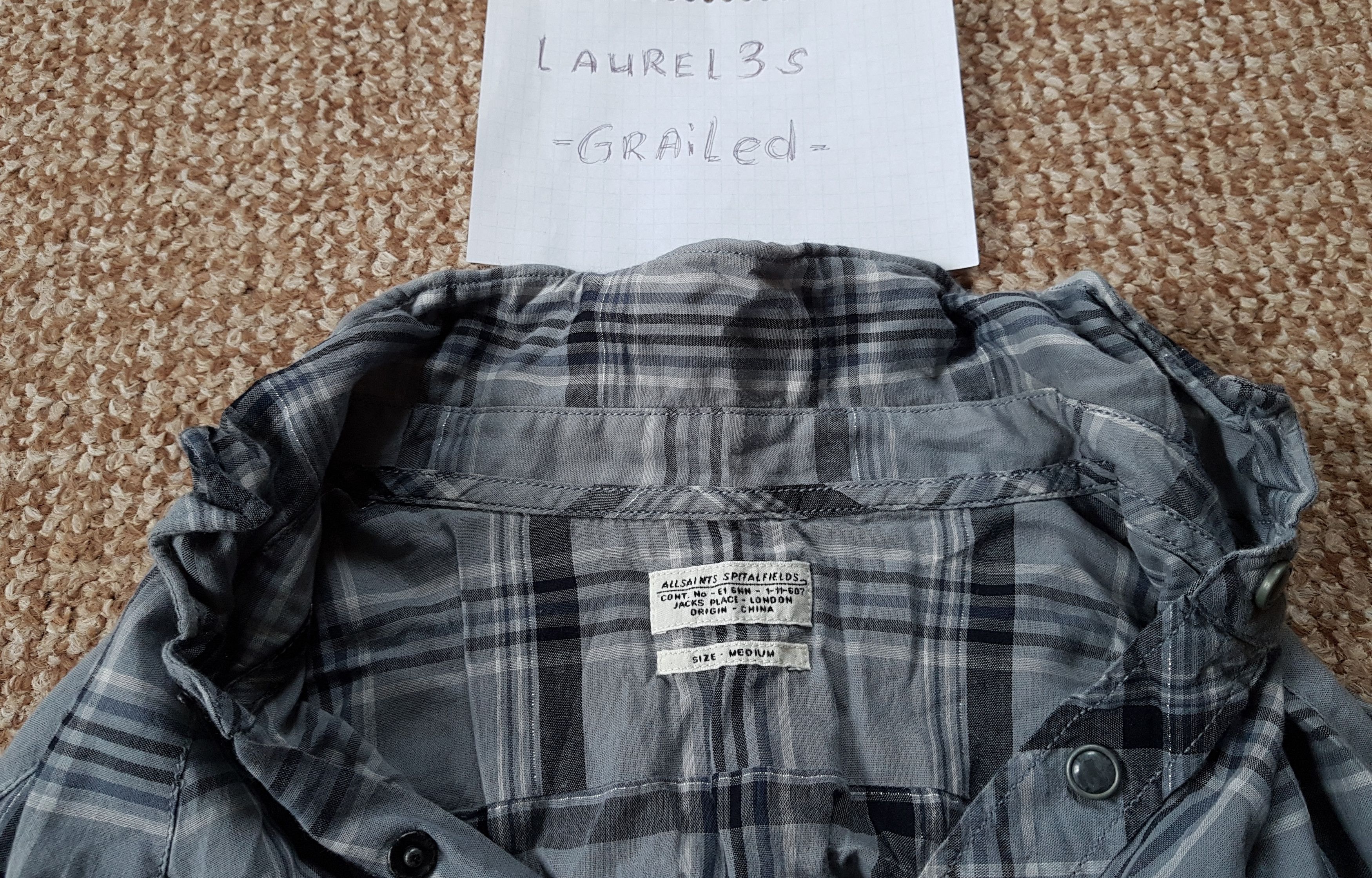 Allsaints ALLSAINTS with metal wire Fairfield Shirt Long Sleeve Size US M / EU 48-50 / 2 - 4 Thumbnail