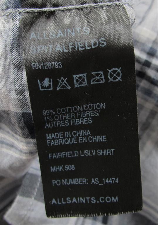 Allsaints ALLSAINTS with metal wire Fairfield Shirt Long Sleeve Size US M / EU 48-50 / 2 - 7 Thumbnail