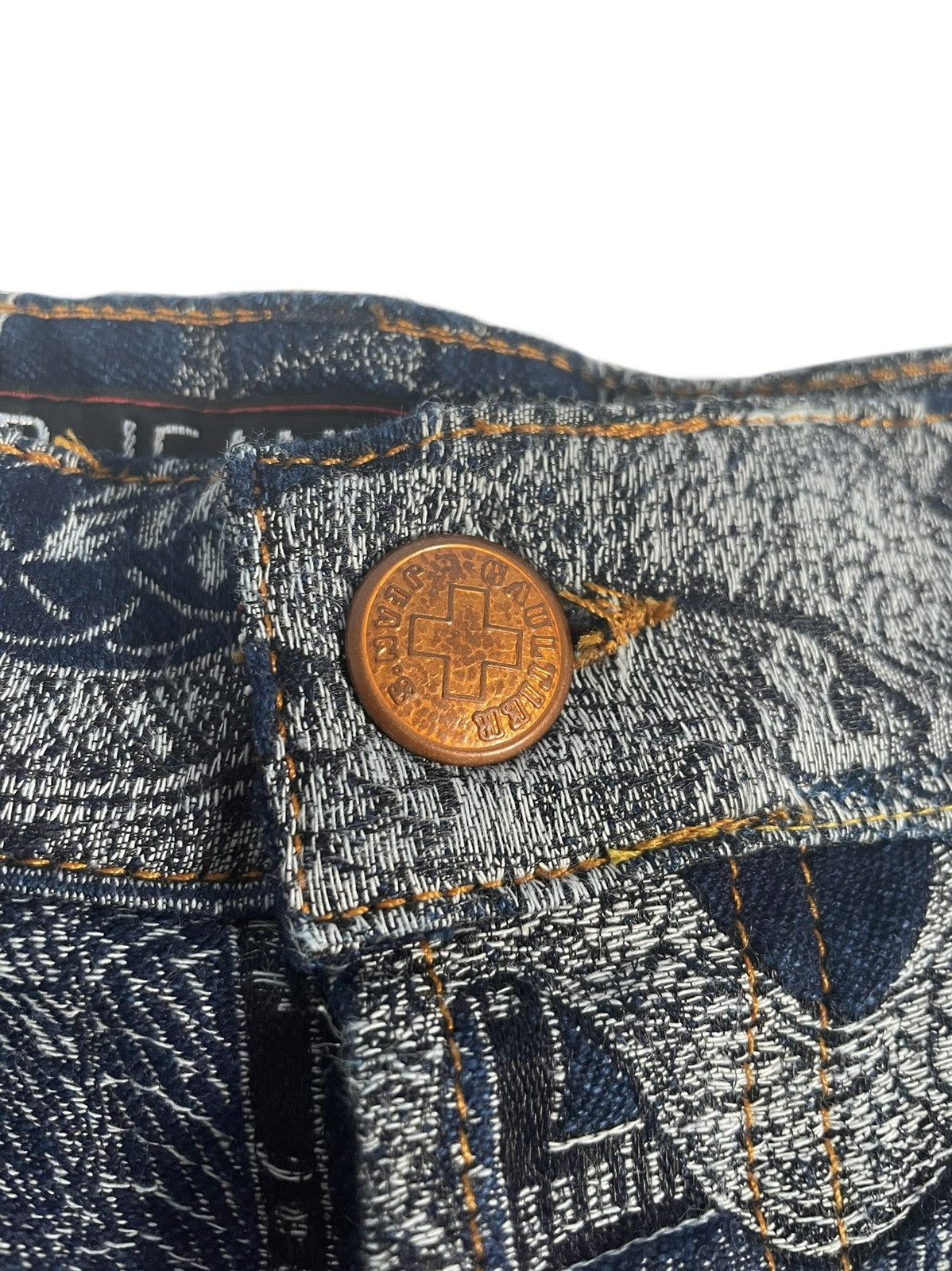 Jean Paul Gaultier FW94 Dragon Slayer jacquard tattoo denim pant jeans archive Size US 30 / EU 46 - 8 Thumbnail