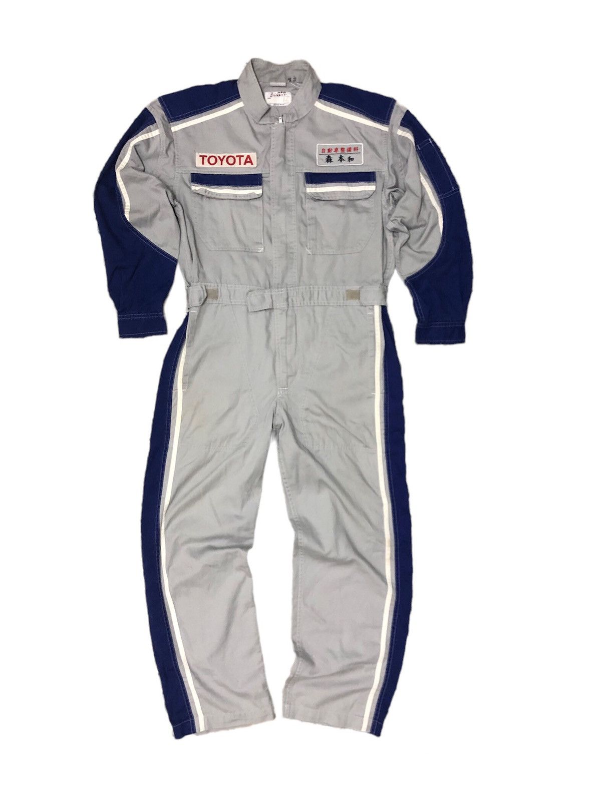 image of Moto x Racing Toyota Technical College Nagoya Worker Coverall/jumpsuit in Grey, Men's (Size Large)