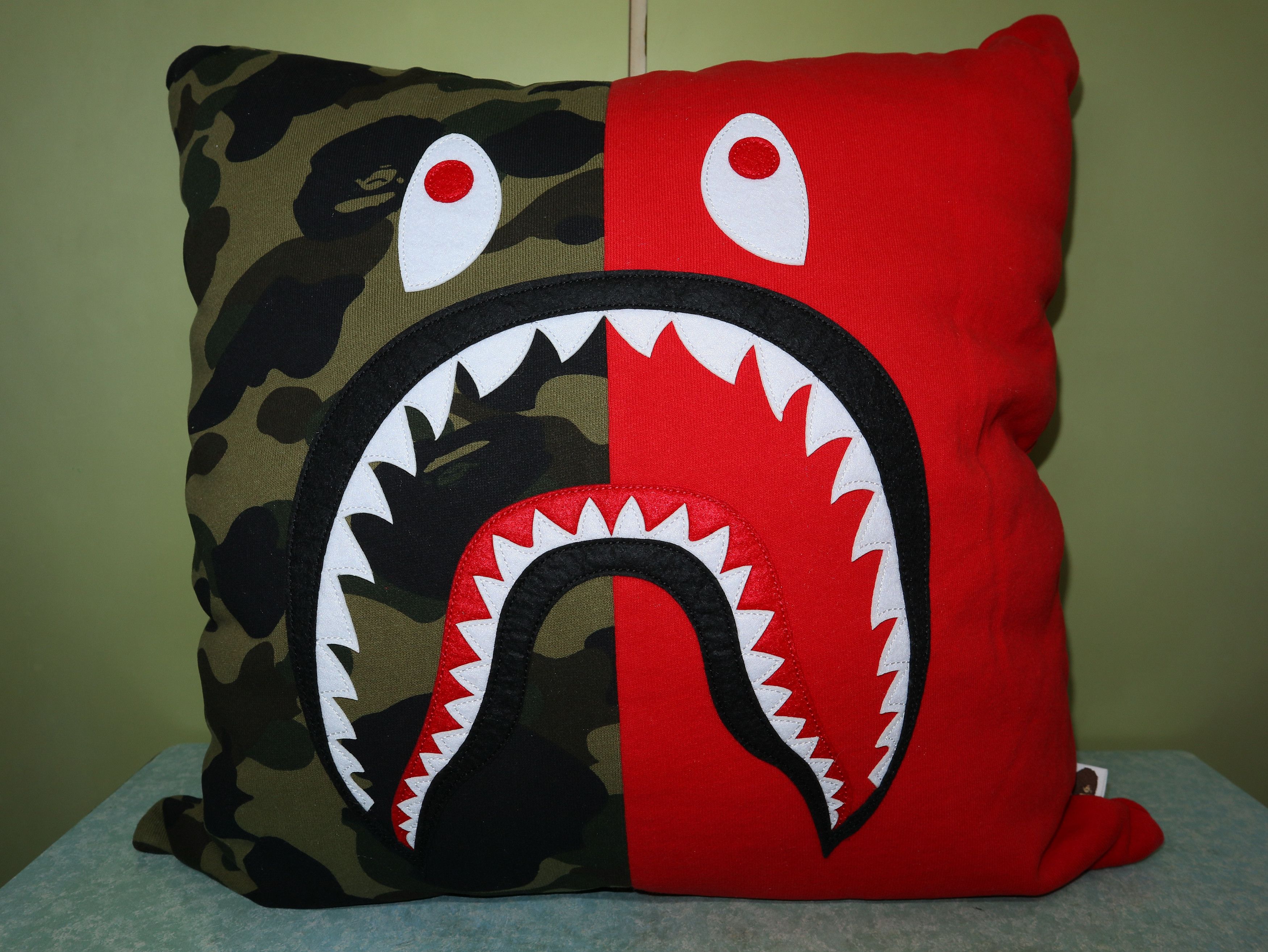 Bape Bape Shark 1st Camo Pillow Cushion | Grailed
