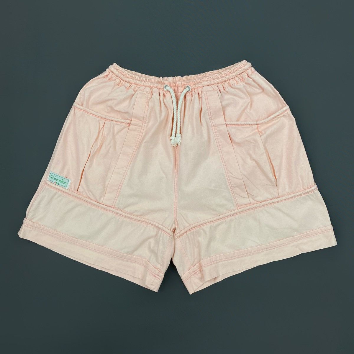 Benetton 1980’s Vintage Benetton Patch Pocket Cotton Shorts W32 Size US 32 / EU 48 - 1 Thumbnail