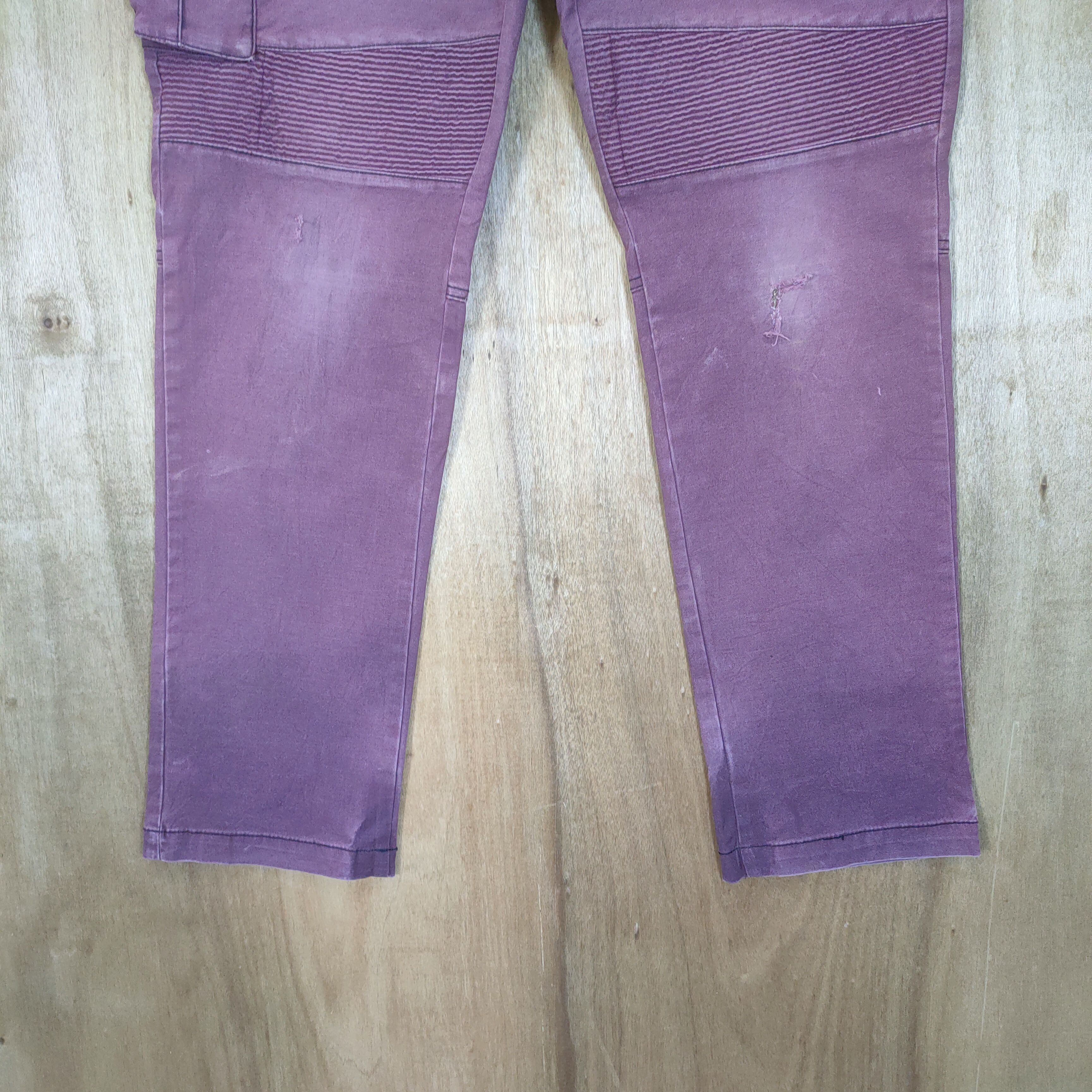 Japanese Brand × Vintage JAPANESE BRAND FADED BIKER CARGO PANTS Size US 34 / EU 50 - 3 Thumbnail