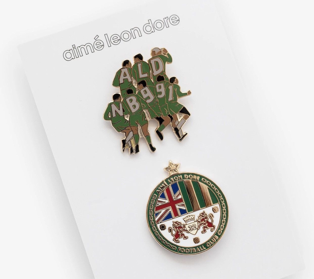 Aime Leon Dore × New Balance Set of 2 ALD / New Balance 991 Keychain and Pin Pack green Size ONE SIZE - 9 Thumbnail