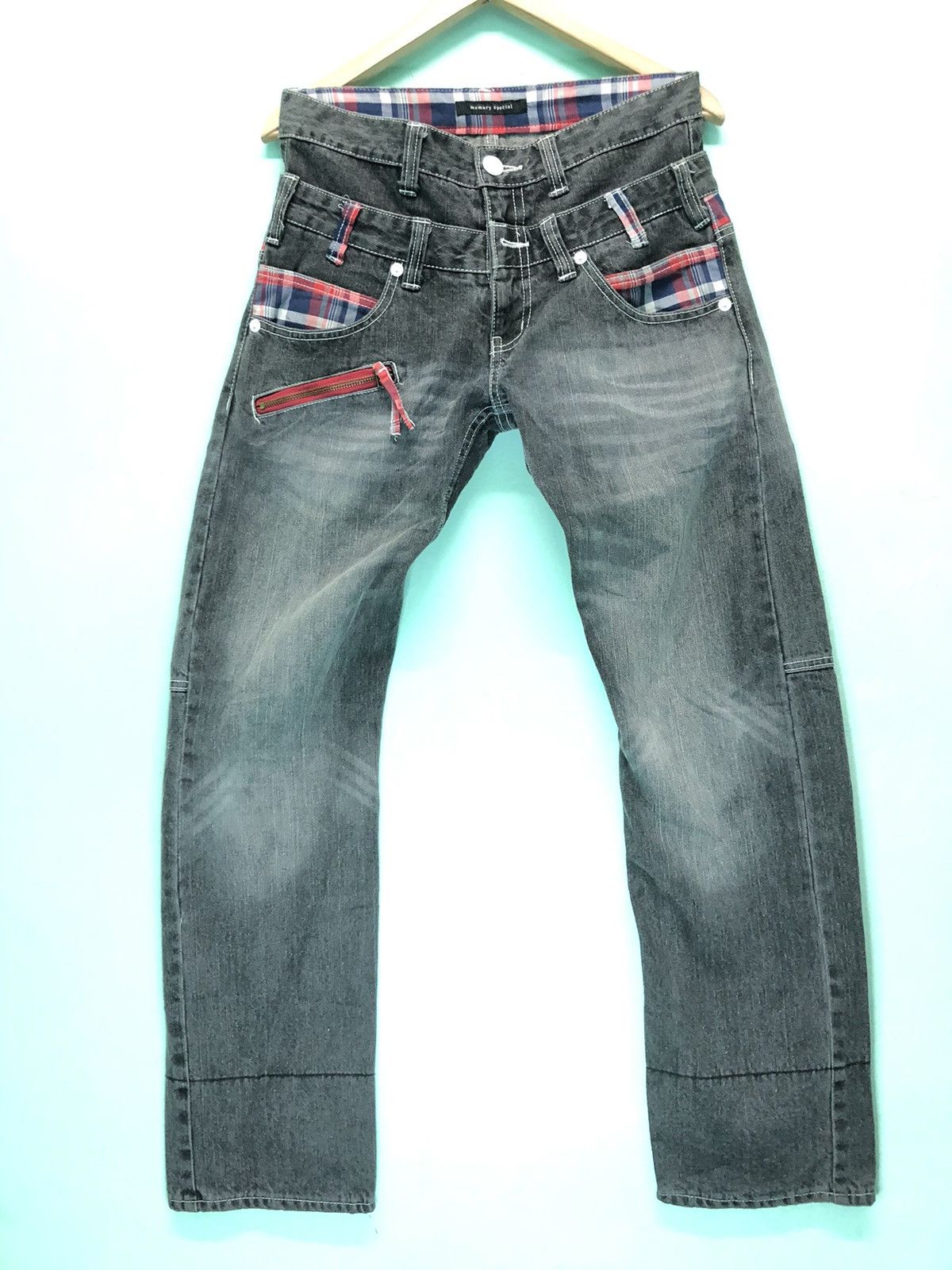 Japanese Brand VINTAGE MEMORY SPECIAL DOUBLE WAIST FREERIDE EDGESTYLE DENIM Size US 30 / EU 46 - 2 Thumbnail