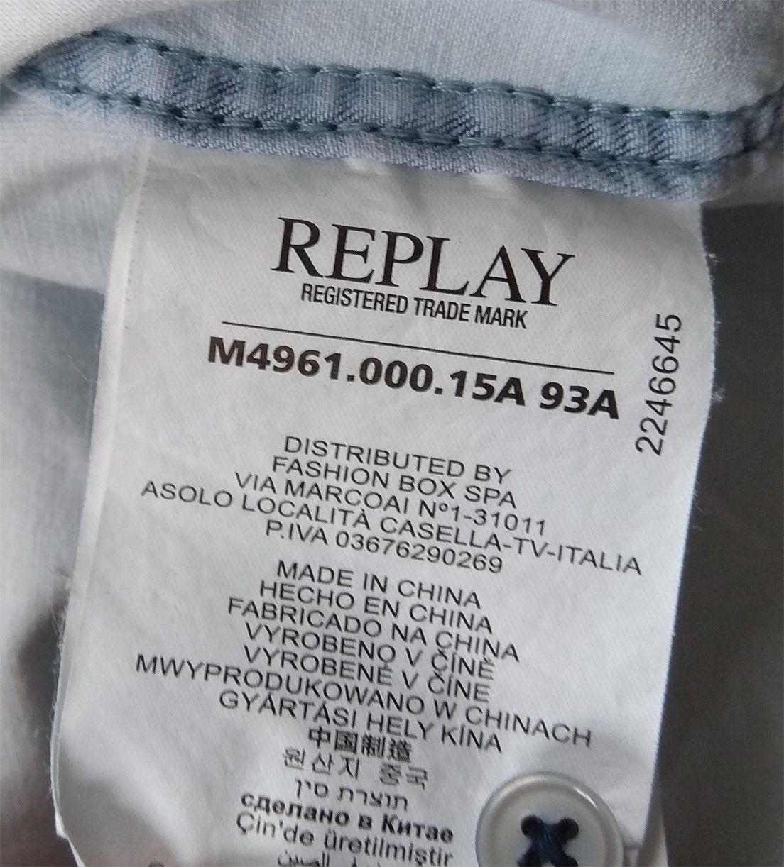 Replay Replay long sleeve shirt light blue Size US S / EU 44-46 / 1 - 5 Thumbnail