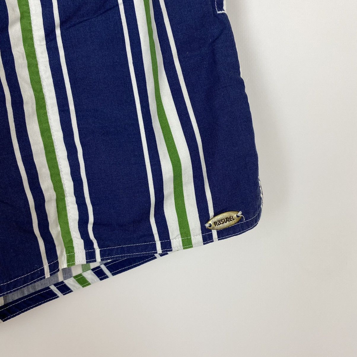 Vintage 1990’s Vintage Rasurel Swimwear Striped Beach Retro Shorts Size US 34 / EU 50 - 3 Thumbnail